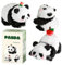 LGWJHCY Panda Mattoni carino,3 in 1 Panda Building Blocks Set,Animal Building Block Set,Mini Animal Building Blocks Set,Regali per i bambini