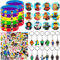 KEVRDRT Regalini Fine Festa Compleanno Ro-blox, 86 Pezzi R-oblox Gadget Compleanno Bambini, Regalino Compleanno Bambini Invitati Gadget da Festa con Adesivi Distintivo Braccialetto Portachiavi