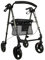 Parvum Nova Rollator – Grau – Leichter und stabiler Rollator für Senioren, faltbar und höhenverstellbar, mit Sitz, Rückenlehne, Tasche, Stockhalter, pannensicheren Rädern – nur 7,1 kg – Gehhilfe