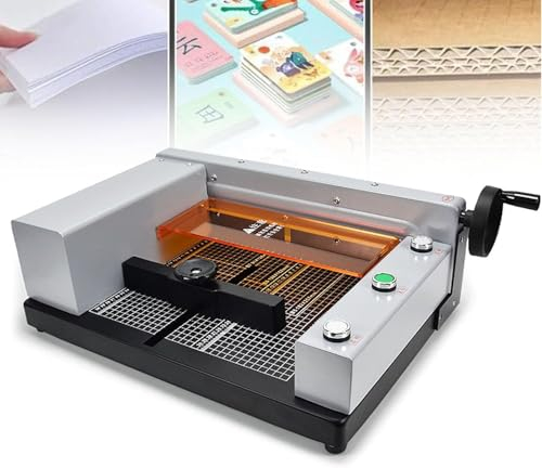 ZYLDDS Elektrischer Papierschneider, Hochleistungs-Papierschneidemaschine Mit Automatischer Papierschneidemaschine, Elektrischer Lederschneider, Schnittstärke 40 Mm, Papierschneidemaschine
