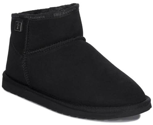 EMU Australia Women's Platinum Slim Darling Sheepskin Boot, Black, Size 42
