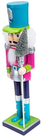TOPBATHY Christmas Nutcracker Soldier Ornaments Wood Craft for Xmas Desktop Decoration Festive Home Fireplace Mantel Ornament