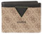 GUESS Klassische Bifold Geldbörse für Herren mit Kartenfächern, Geldscheinfach und Ausweisfenster, Braun Quattro G, Einheitsgröße, Klassische Faltbörse mit Kartenfächern, Geldscheinfach und