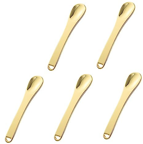 MUSISALY 5pcs Mini Makeup Scoop Spoons Zinc Alloy Beauty Tools for Eye Cream Face Moisturizer Cosmetics Apply
