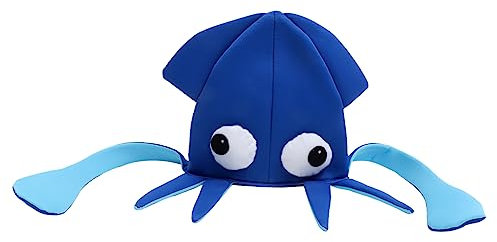 JOINPAYA Squid Hat Sea Animal Cap Party Hats Halloween Cap Squid Party Hat Fun Hats for Funny Hats Funny Hat for Party Hats for Novelty Hat Warm Hat Fish Hat Blue Fabric