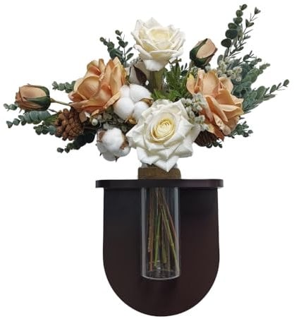 Wonder Space Vase Murale - Support Étagère Flottante en Bois, Planteur Suspendu Naturel, Jardinières Décoratives de Poche, Décoration Intérieure Minimaliste