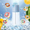 750ml Sport Air Wasserflasche mit 4 6 7 8 Geschmack Pods Trinkflasche BPA Frei, 0 Zucker 0 Kalorien für Fitness Schule (A10, 6 Geschmack Pods)