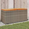 Juroupi Gartentruhe Grau 110x50x54 cm Aufbewahrungsbox Garten GeräTeschrank Gartentruhe Balkon Box Auflagenboxen Poly Rattan Akazienholz