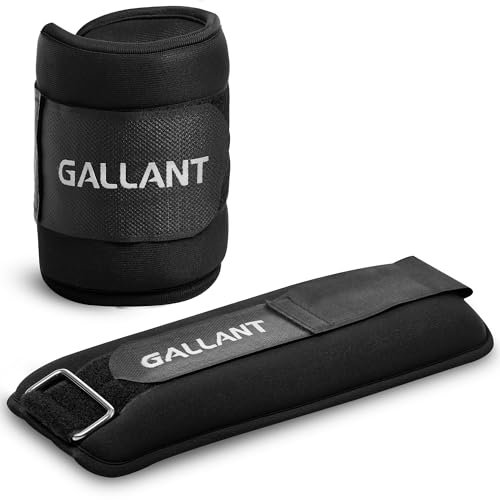 Gallant Adjustable Ankle Weights For Women and Men - Neoprene with Adjustable Strap Wrist, Arms, and Legs Wearable Weights Set, for Running, Walking, Exercise, Workout, Pilates, and Yoga (3kg)