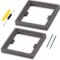 Acmerota 1 Gang Square Spacer 0.39IN/10MM Single Socket Spacer 1 Gang Surface Box Square Spacer Frame Grey Box Plate Single Socket Light Switch Surround Single Plug Socket with Screw, Pack of 2