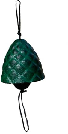 BESPORTBLE 2 STK Windspiele aus Gusseisen hängend Kiefer außen Glockenspiel im Freien deko für Schlafzimmer deko fürs Schlafzimmer Windspiel aus Eisen Tannenzapfen Windspiel Papierstau Green