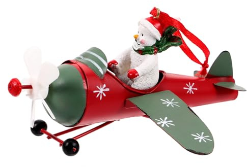 Cabilock Nordisches Weihnachtsornament Aus Eisen Für Flugzeuge Weihnachtsgirlande Mit Schneeflocken Weihnachtsschneeflocken Weihnachtsdekoration Zum Aufhängen Doppeldecker