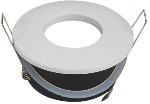 Zarivy Weiße unidirektionale Lampenfassung, ideal für gerichtete Beleuchtung im Innen- und Außenbereich, perfekt für LED- und Halogenstrahler.