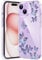 CASBST Compatible with iPhone 15 Case, Clear Case with Cute Butterfly Pattern Design for Girls Women, Slim Soft TPU Shockproof Protective Aesthetic Phone Cover for iPhone 15 (Purple Butterfly)
