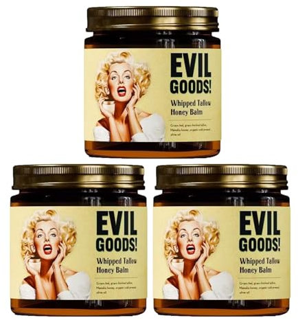 Aosrioylt Rindertalg- und Honigbalsam, Rindertalg-Hautpflege-Feuchtigkeitscreme, Manuka-Honigbalsam, unparfümierte Bio-Gesichtsfeuchtigkeitscreme, geschlagener Rindertalg- und Honigbalsam(3 PCS)