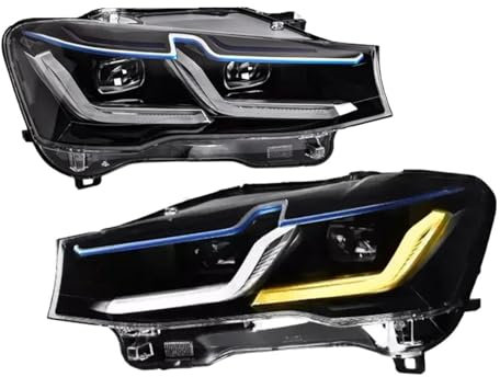 Modifizierter Scheinwerfer, kompatibel mit BMW X3 F25 2011–2017, F25-Scheinwerfer, Upgrade auf G30 DRL, Autozubehör(For 4 2013-2018)