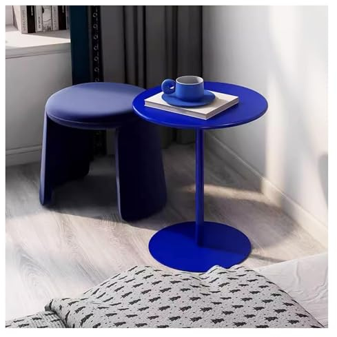 Failjierue Runder Stehtisch im urbanen Café-Stil – Hoher Bistrotisch mit industriellem Metallfuß for Küchentheken, Kaffeeecken und sonnige Balkone(48x72cm)
