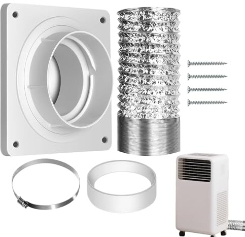 YNPQTDS Kit de ventilación portátil para aire acondicionado | Accesorio de manguera de escape para aire acondicionado móvil – Adaptador de longitud ajustable para ventilación de refrigeración de hogar