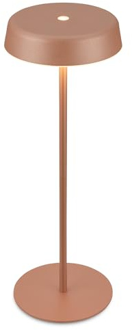 BRILONER - Rechargeable LED Table Lamp IP44 with Touch, Dimmable, Warm White Light, LED, Battery, Bedside Lamp,Cordless, 13X36.5cm, Coffee