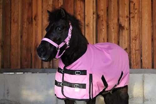 Pferdedecke Regendecke 1200D 65, 75, 85, 95, 105 Shetty Outdoordecke (Rosa, 85 cm)