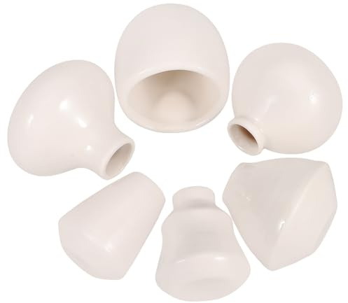 Gatuida Lot de 6 Mini Vases en Céramique Blanche pour Plantes Aquatiques Pots de Fleurs Simples et Légers Décoration Bureau et Maison Petits Pots Décoratifs pour Balcon et Rebord de