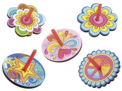 goki Kreisel - Flower Power Spielzeug Klassiker bunt