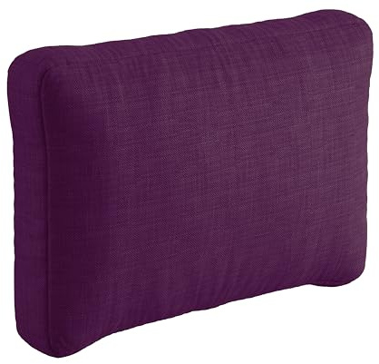 sunnypillow Palettenkissen für Gartenmöbel - Rückenkissen 60x40x20/10cm - Rückenpolster für Bett und Sofa - Palettenpolster für Palettenmöbel - Lounge Kissen mit abnehmbarem Bezug Violett