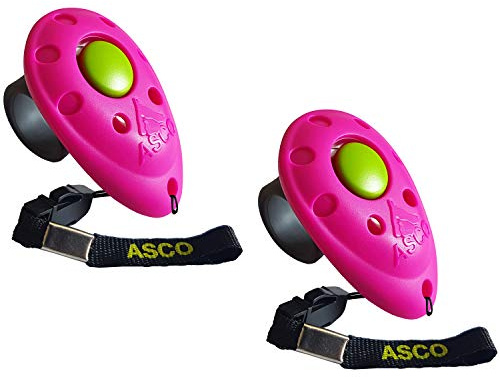 ASCO Finger Clicker 2er Set – Klicker für Hunde & Katzen AC08F2X | – Effektives Clickertraining – Abnehmbarer Fingerring – Präzise Signalgebung – Konstanter Ton – Schnelle Lernerfolge