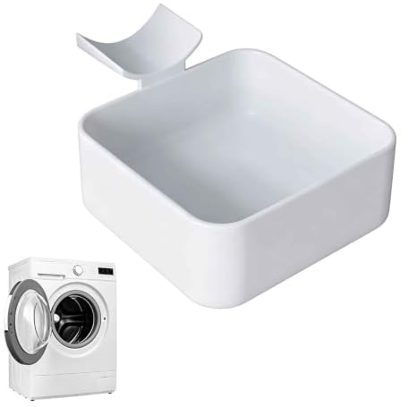 Washing Machine Drain Tray, Washer Drip Pan, Leak-Proof Tight Fit Easy Install, Washing Machine Drain Funnel, for Basement Apartment Mobile Landlords Residents Home Garage Homeowners (1PC)