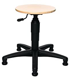 Topstar Drehhocker m.Bodengl.Buche natur Sitz-H.390-520mm TOPSTAR