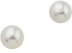 CEM Ohrstecker Perle BOS901458 weiß