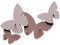 CalleaDesign Farfalle Schlüsselbrett in Schmetterlingsform Rosa Nuvola aus Holzfaser