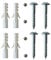 Sicherheitsschrauben Set verzinkt zur Befestigung von Fenstergittern Länge 7 mm x 50 mm 4 Stück zum Vernieten