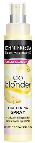 JOHN FRIEDA - Espray Aclarador Controlado Go Blonder 100 ml, Aclarador para el Pelo Rubio Opaco, con Manzanillas y Cítricos, Abrillanta Pelo Rubio Hasta 2 Tonalidades, Exclusiva Fórmula Aclaradora