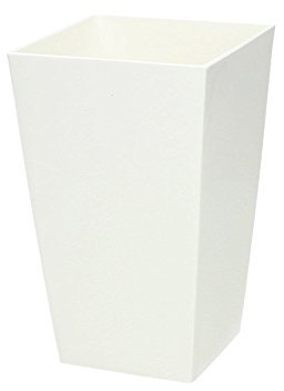 Maceta alta Urbi 2 litros, de plastico, 12,6 x 12,6 x 20 cm en color Blanco