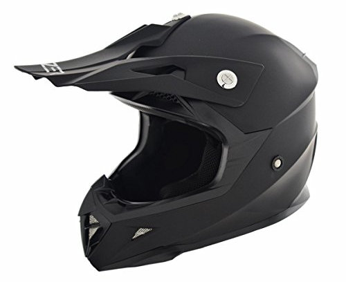 Motocross-Helm, zugelassen ECE-22-R05 – Schwarz matt, Größe XL