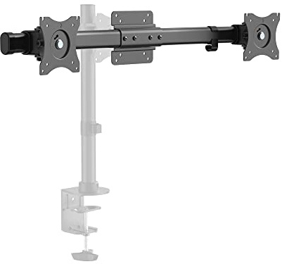 conecto Dual Monitor Halterung für 2 Monitore 13-27 Zoll neigbar schwenkbar drehbar Adapter Erweiterung Schreibtischhalterung Ständer Wandhalterung Kabelmanagement max. 10kg VESA 100x100