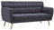 vidaXL Sofa 3-Sitzer Stoff Dunkelgrau Polstersofa Loungesofa Sitzmöbel Couch
