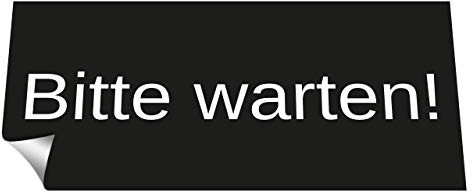 Vispronet® 50x20 cm Fußbodenaufkleber Bitte Warten ✓ antirutscheffekt ✓ Schutzlaminierung ✓ auch für Fenster, Glas & Fliesen