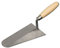 DEWEPRO® Italienische Maurerkelle - Putzkelle 220x215mm - Edelstahlblatt halbrund mit Holzgriff/Holzheft