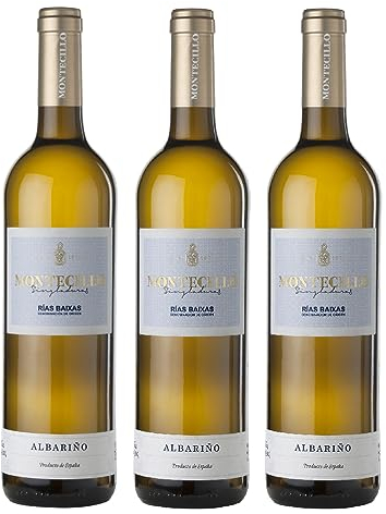 Montecillo Singladuras Vino blanco Denominación de origen Riax Baixas uva 100% Albariño - 3 botellas de 75cl - Total: 225 cl