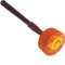 Drum Mallet, Hard Wood Mallet Stick Handmade Felted Striker Bell Mallets Sticks for Tibetan Buddhism Singing Bowl 11.0x2.7in(Orange)