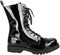 Alpha Rangers 10-loch Boot, Ranger Festival Army Gothic, Leder Springerstiefel, Lack Patent Schwarz 5015, UK 5 / EU 39