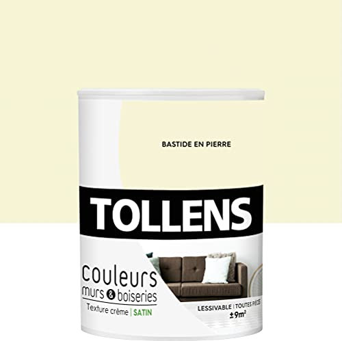 Tollens - Peinture Couleurs - Murs et Boiseries - Toutes pièces - Ultra résistante - Satin - Bastide - 0,75L = 9m2