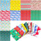 Qpout 10 Stück Weihnachtsstoffe (50x50 cm), Farbe Weihnachten Fat Quarters Stoffbündel Patchwork Baumwolle, Weihnachtsmann Weihnachtsbaum Weihnachtsmaterial Stoffbahnen zum Selbernähen