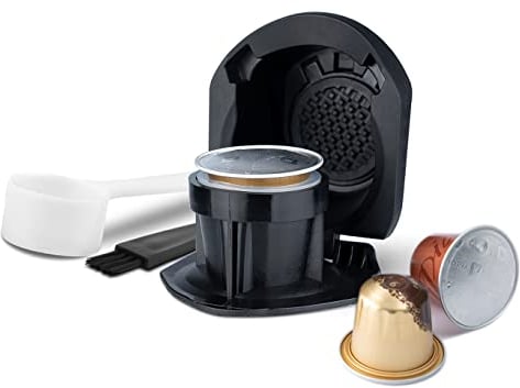 RECAFIMIL Convertidor de cápsulas para cápsulas originales de Nespresso, adaptador de cápsulas de café reutilizable, compatible con Genio S/Piccolo XS