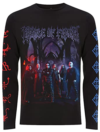 Rock Off Longsleeve Cradle of Filth Existence Band Official Tee T-Shirt Mens Unisex (Small) Black