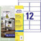 AVERY Zweckform J4776-10 Wetterfeste Folienetiketten Inkjet (120 Aufkleber, 99,1x42,3mm auf A4, extrem stark selbstklebend, wasserfest, strapazierfähig, bedruckbare Outdoor Klebefolie) 10 Blatt, weiß