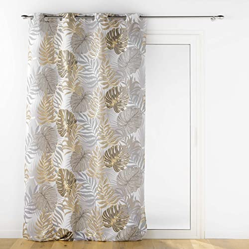 Douceur d'Intérieur, Mogador, Tenda con occhielli (140 x 260 Cm) in poliestere con stampa metallizzata
