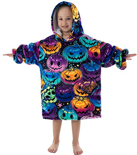 Übergroße Hoodie Blanket für Kleinkinder 2–6 Jahre, Junge Mädchen Sherpa Decken Sweatshirt mit Tasche, Süßes Warmer Pullover Tragbare Decke Eine Größe für Kindergartenkinder